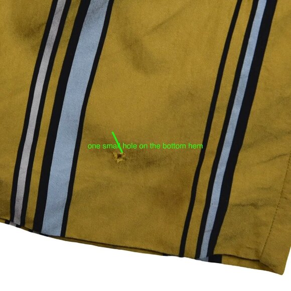 *Minor Flaws* Zara Woman Mustard Yellow Striped Wide-Leg Pants XS High Waist - Picture 4 of 11